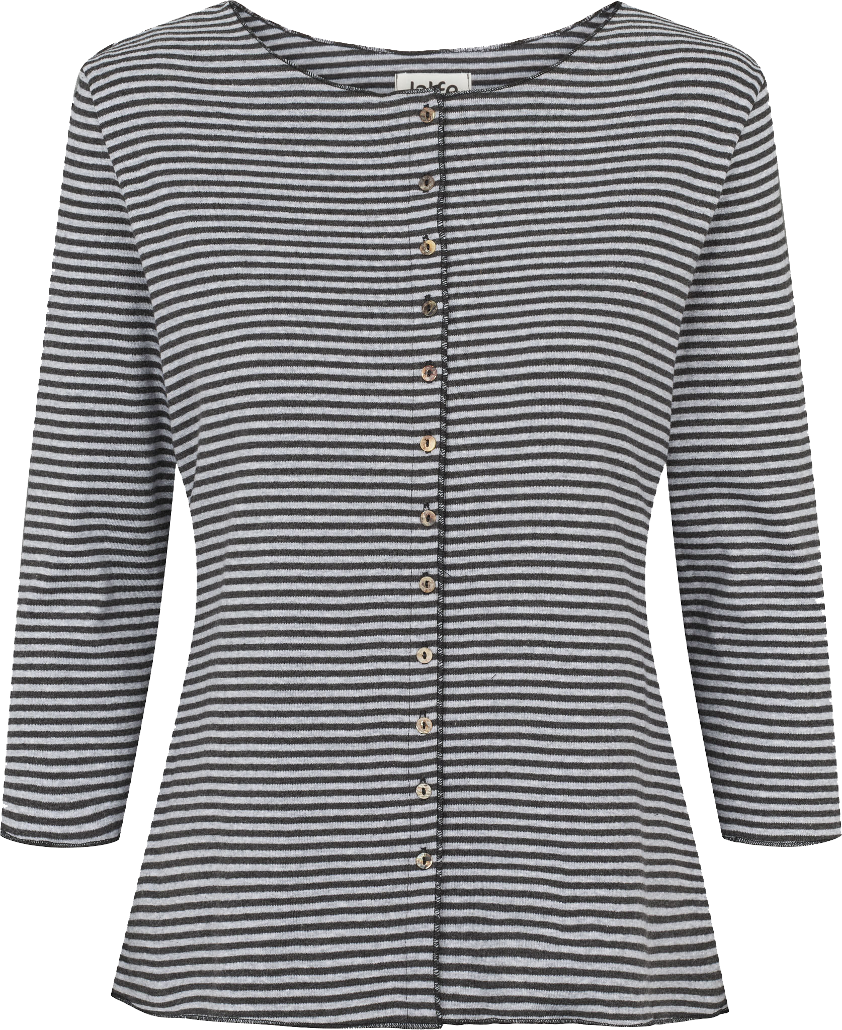 Cardigan 3/4 stripes organic cotton